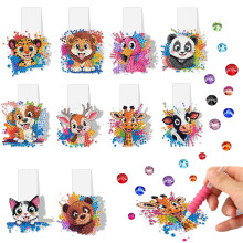 RICUVED 10pcs Magnetic Bookmark for Kids,Cute and Fun Diamond Art Reading Accessory for Children Diamond Painting Personalised Creative Birthday