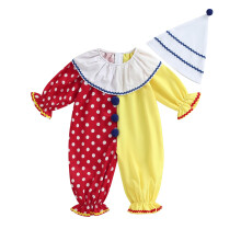 Toddler Baby Boys Girls Halloween Outfits Funny Clown Costume Ruffle Romper