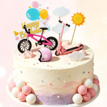 Bicycle Girls Cake Topper Bike Scooter Cake Decorations