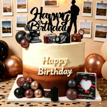 Vintage Camera Cake Topper Photographer Themed Cake Decorations