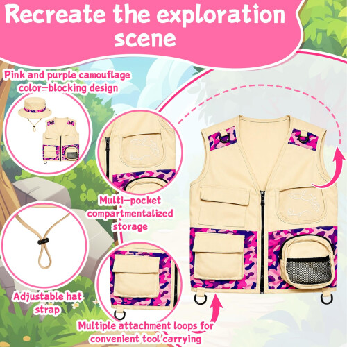 Explorer Costume Kids with Bug Hunting Kits for Children 2