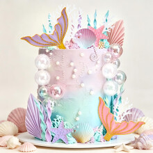 Mermaid Cake Decorations Mermaid Cake Toppers Under the Sea Party Decor