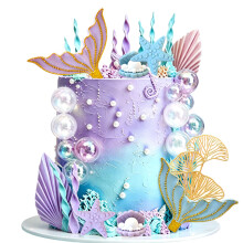 Mermaid Cake Decorations Mermaid Cake Toppers Fish Cake Accessories