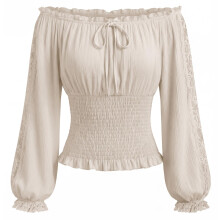 SCARLET DARKNESS Women's Off The Shoulder Tops Corset Blouse