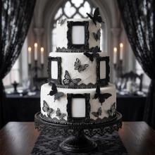 LaVenty Black Goth Cake Decorations Butterfly Goth Cake Topper