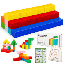 KASURE 64 PCS Magnetic Building Blocks for Kids, Travel Magnetic Blocks
