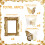 LaVenty Gold Frame Cake Decorations Tea Party Cake Topper 2