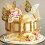 LaVenty Gold Frame Cake Decorations Tea Party Cake Topper 7