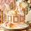LaVenty Gold Frame Cake Decorations Tea Party Cake Topper 5