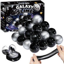 24 Pack Galaxy Slime Party Favors Kit, Bulk Slime Stretchy Stress Relief
