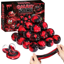 24 Pack Galaxy Slime Party Favors Kit, Bulk Slime Stretchy Stress Relief