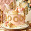 LaVenty Gold Frame Cake Decorations Tea Party Cake Topper 7