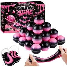24 Pack Galaxy Slime Party Favors Kit, Bulk Slime Stretchy Stress Relief