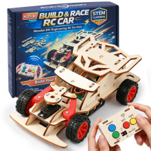 Wooden RC Car Building Kit, STEM Toys for Kids Age 8+