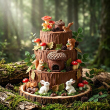 Woodland Cake Decoration Mushroom Cake Toppers Woodland Animals Cake Decor