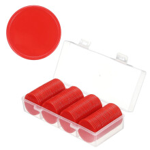 sourcing map 100Pcs Plastic Poker Chips, 37mm, Red