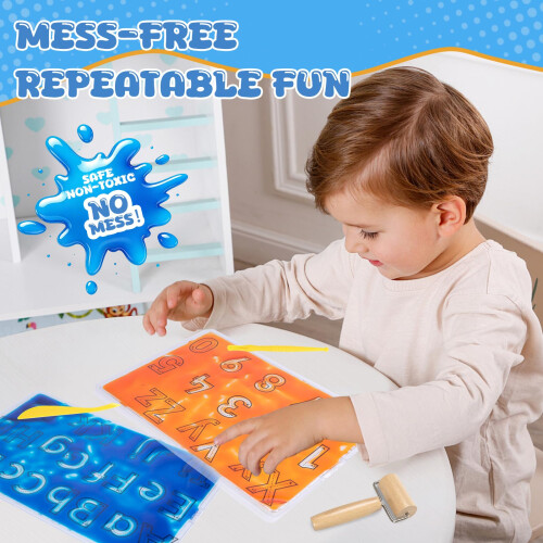 Sensory Doodle Pads Squishy & Erasable Drawing Tablet for Special Needs 1