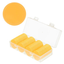 sourcing map 100Pcs Plastic Poker Chips, 37mm, Light Yellow
