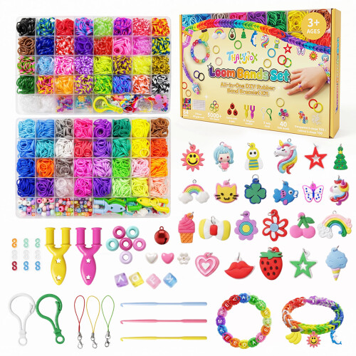 Thalynox 5000+ Loom Bands Kit, Loom Rubber Bands for DIY