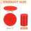 sourcing map 100Pcs Plastic Poker Chips, 37mm, Red 2