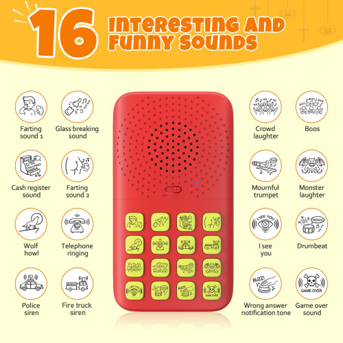 Sound Effects Machine, 16 Funny Sounds, Remote Control, Prank Toy 2