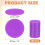 sourcing map 100Pcs Plastic Poker Chips, 37mm, Dark Purple 2