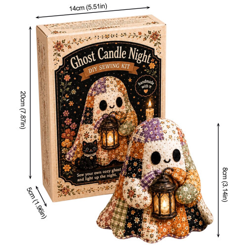 Little Ghost's Halloween Diy Patchwork Kit, Sewing Craft Ghost Doll 1
