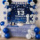 13th Birthday Decorations Blue Silver Party Decor Set for Men Boys 5