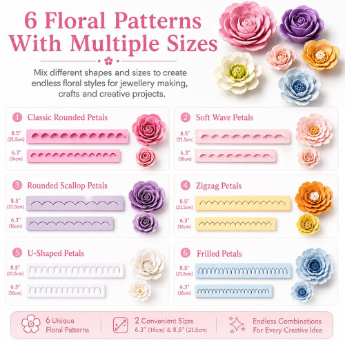 Polymer Clay Petal Cutter Tool Kit For 3D Flower Crafts 1