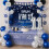 16th Birthday Decorations Blue Silver Party Decor Set for Men Boys 5
