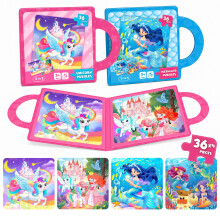 Magnetic Puzzle for Kids 3-8 - 36Pcs kid Travel Puzzle with Carry Handle