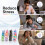 Keyboard Fidget Toy with LED Lights - 4-Key Clicky Keychain Clicker with 29 Replaceable Keycaps 4