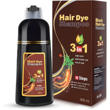 Hair Dye Plant-based colour-removing shampoo 500 ml with foam, covers grey hair, easy to apply and quick to colour, choice of 8 colours (coffee)