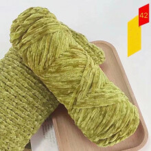 (42 Yellow Green) 100g Chenille Thick DIY Velvet Crochet Knitted Wool Craft Knitting Yarn Soft HOT