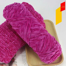 (29 Bright Rose Purple) NEW 100g Chenille Thick DIY Velvet Crochet Knitted Wool Craft Knitting Yarn Soft