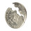 Folding Bitten Half Dollar Coin Magic Prop Close Up Magic Performance Trick 9