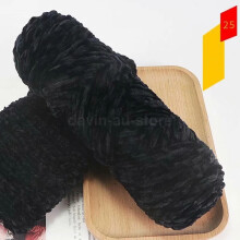 (25 Black) 100g Chenille Thick DIY Velvet Crochet Knitted Wool Craft Knitting Yarn Soft HOT