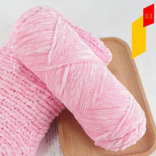 (03 Light Pink) NEW 100g Chenille Thick DIY Velvet Crochet Knitted Wool Craft Knitting Yarn Soft