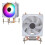 9CM CPU-Kühler 2 Heatpipes 2000 RPM Bunte Lichter 12