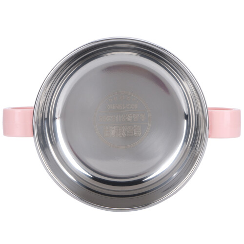 Babyschüssel Rosa 304 Edelstahl mit Deckel 2