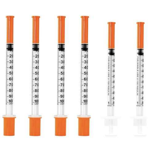 10 Pack 1ml 30G 8mm Sterile Syringes with Needles Individually Wrapped, Multi-Purpose Measuring Tools