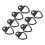 V-Ring Anker Stahl 3000 lbs 8 Stk 3