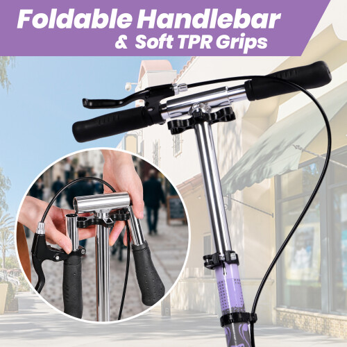 Foldable Scooter with Adjustable Handlebar 2