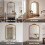 Living And Home Gold Arched Decorative Vanity Mirror with Carved Frame 4