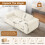 Corduroy Modular Sofa | Cloud-style Sectional 2 Seater Sofa Set Fluffy Memory Foam Cushions 3