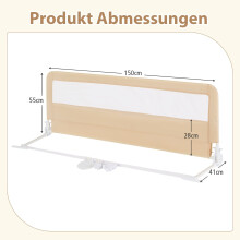 150 cm-es összecsukható kisgyermek ágyrács légáteresztő hálóval