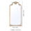 Living And Home Gold Decorative Vanity Mirror with Carved Frame 7