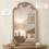 Living And Home Gold Decorative Vanity Mirror with Carved Frame 4