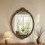 Living And Home Gold Decorative Vanity Mirror with Carved Frame 2
