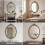 Living And Home Gold Decorative Vanity Mirror with Carved Frame 4